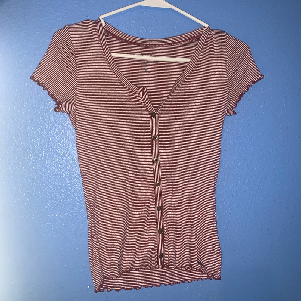 Burgundy top